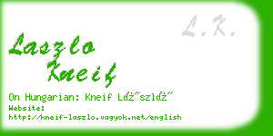 laszlo kneif business card